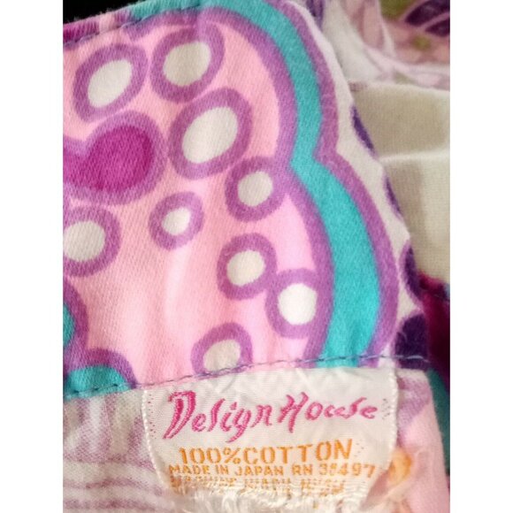 Vintage Design House Smock Shirt  Dress Mod  Asian Inspired Pop Art - Picture 5 of 6